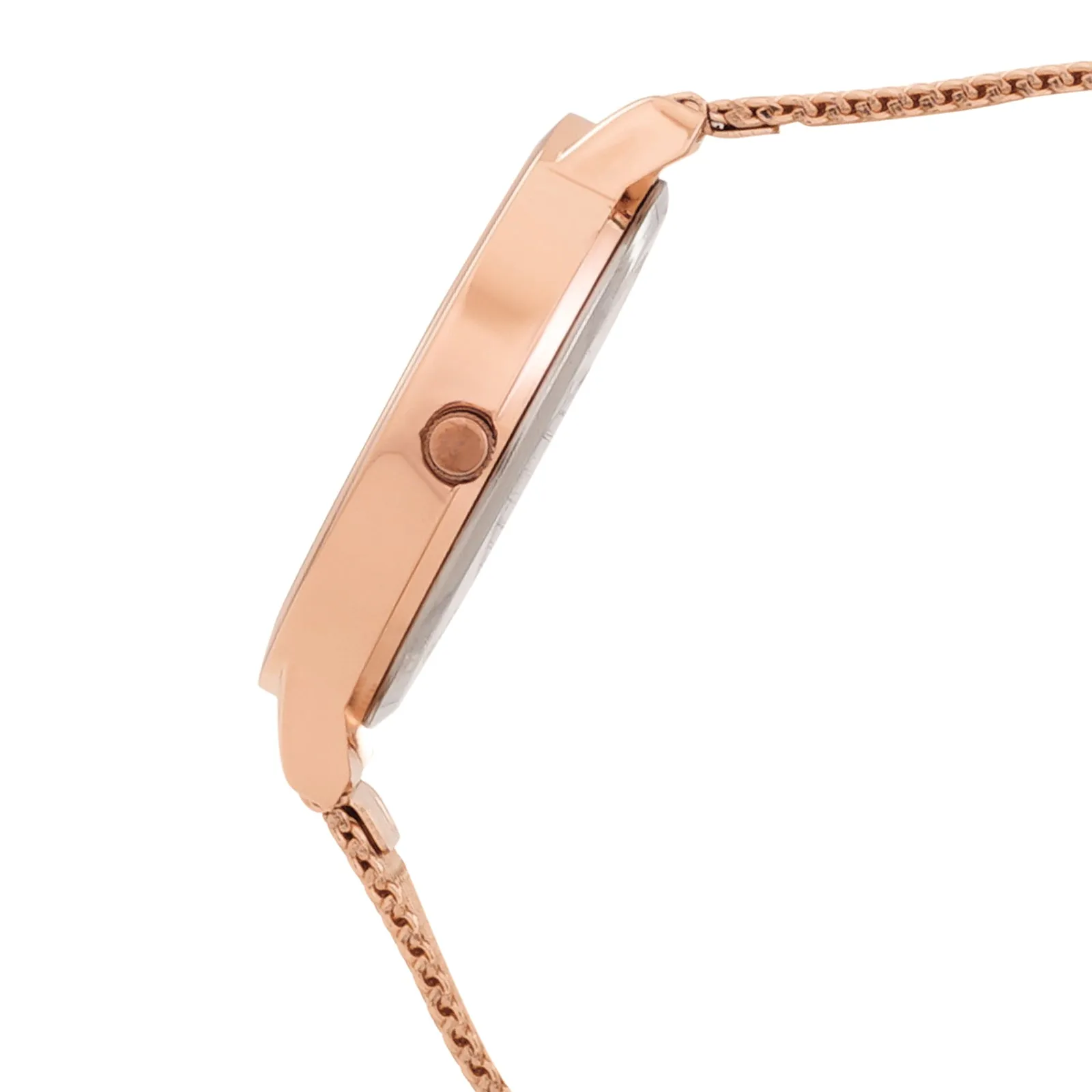 Tygra Rosegold Printed Dial Mesh Strap Watch