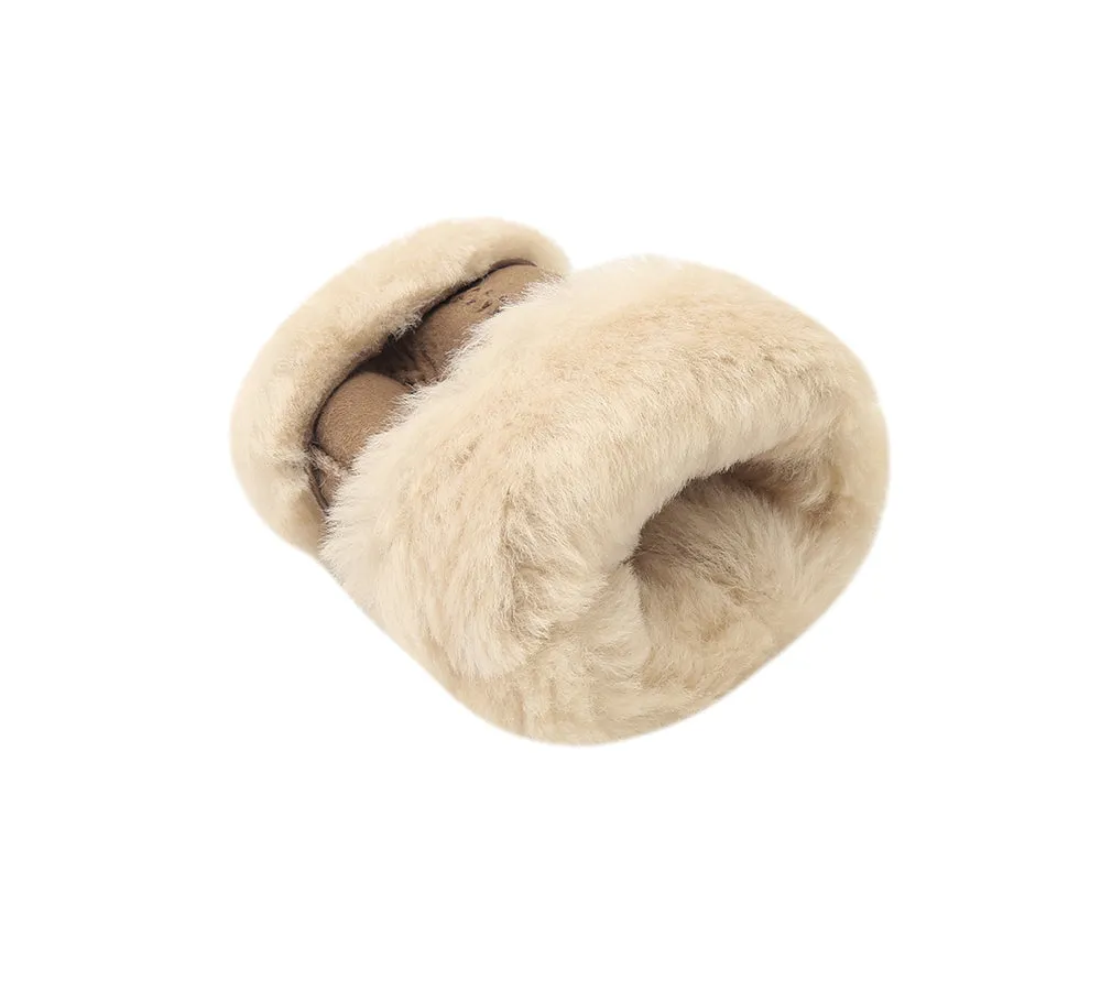 UGG AUSTRALIAN SHEPHERD Fluffy Fingerless Sheepskin Wool Mittens