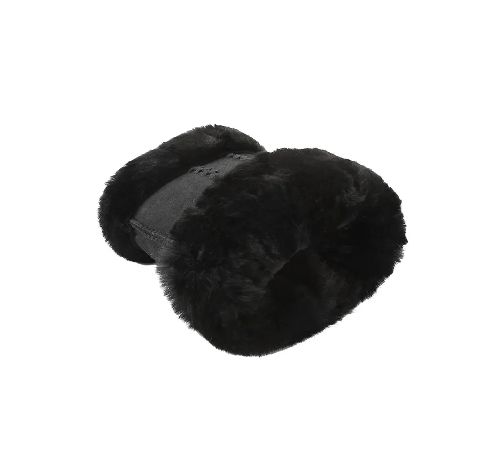 UGG AUSTRALIAN SHEPHERD Fluffy Fingerless Sheepskin Wool Mittens