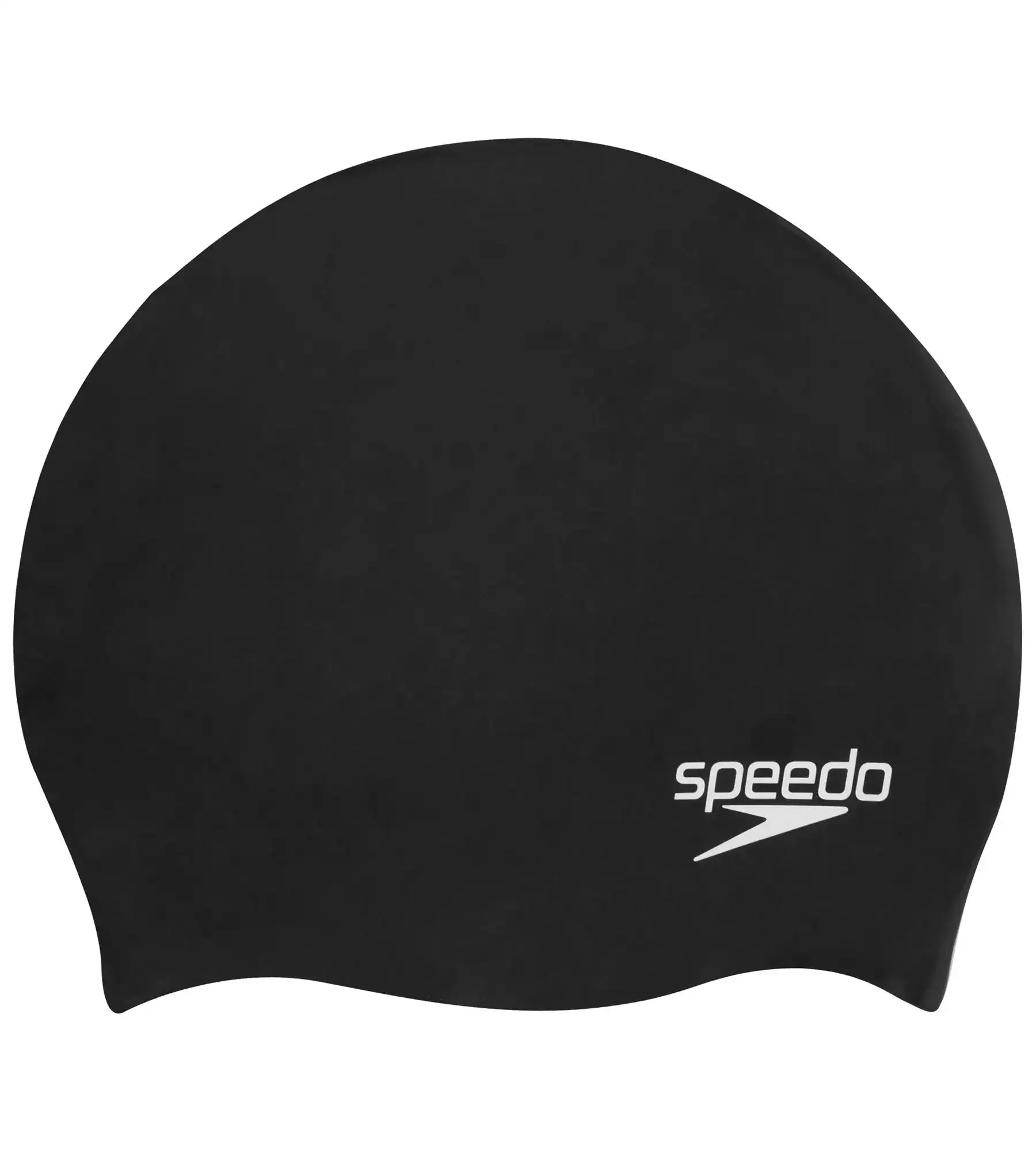 Unisex Junior Moulded Silicone Swim Caps - Black