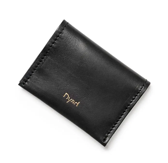 Wave Leather Card Holder - Black