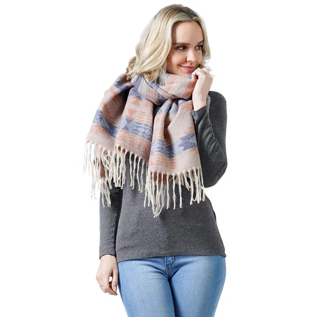 Western Pattern Woven Scarf Shawl