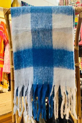 WINTER WONDERLAND SCARF BLUE CHECK