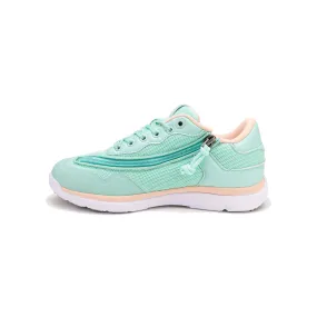 Women's Mint Memory Foam Shoes with Front Zipper Access