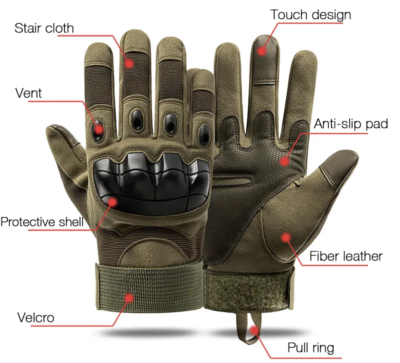 YSK GLOVE1: Full Finger / Half Finger Tactical Gloves (Climbing / Hiking / Hunting)