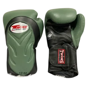 泰拳拳套 Thai Boxing Gloves : Twins Special BGVL6 Black Olive